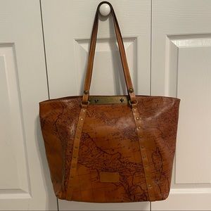 Patricia Nash Benvenuto Map 19” Tote EUC
